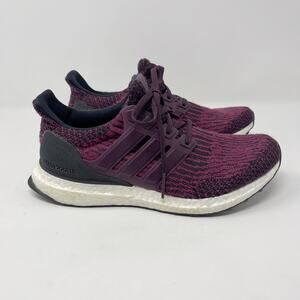adidas Womens 6.5 Purple Ultra Boost 3.0 Red Night Sneakers Flyknit Continental